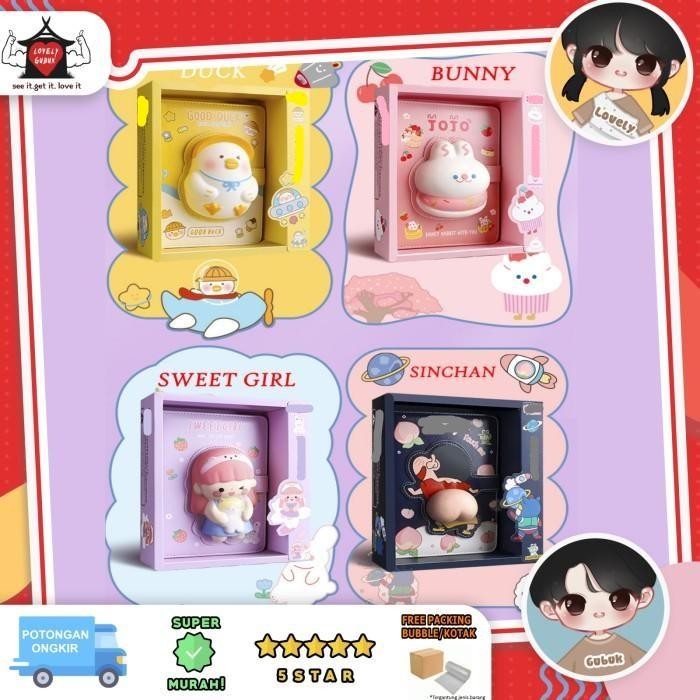 

Buku Notebook Squishy, Buku catatan diary squishy 3D kartun lucu anak