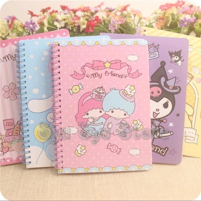 

Diary Buku Tulis Notes Notepad A5 Ring Full Colour My Melody Kuromi Hello Kitty Cinnamoroll