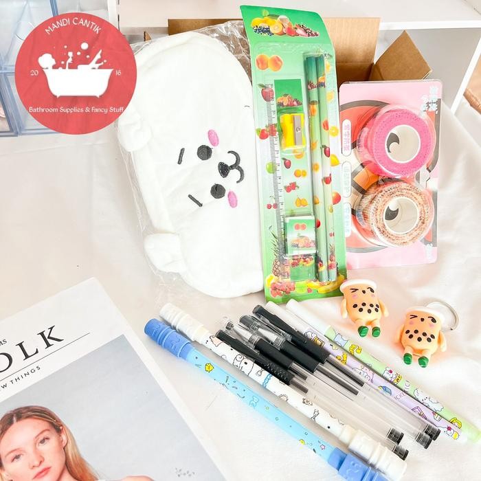 

BOX PAKET ISI ALAT TULIS UKURAN 20X8X8 CM Stationery