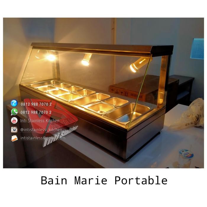 NEW Etalase pemanas makanan Bain marie pan stainless [terbaik][terlaris]