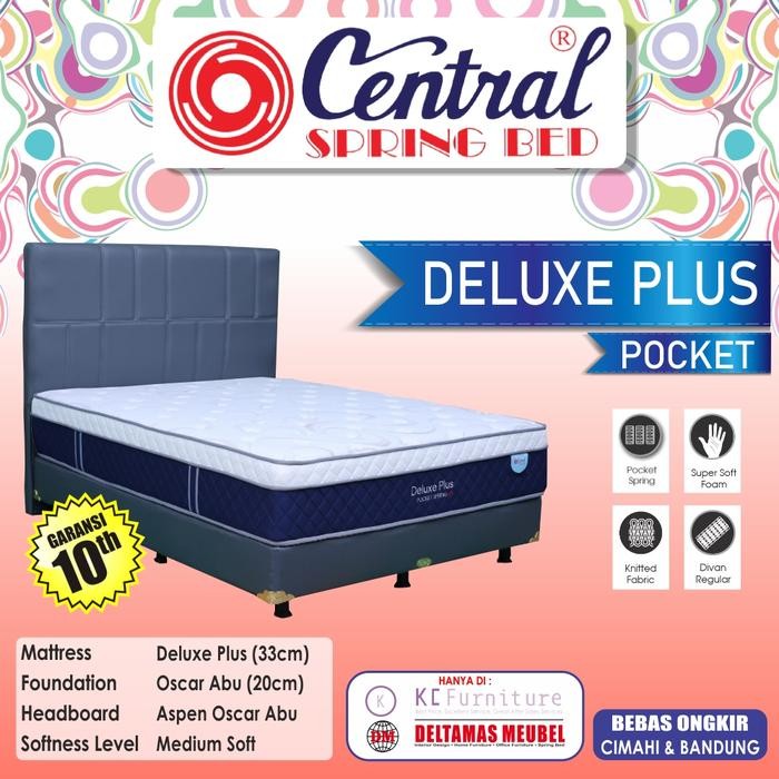 Kasur Springbed Central Deluxe Plus Pocket ( 1 Set )