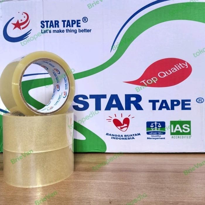 

Ready Stock Lakban Star Tape Uk. 45Mm X 80 Yard X 45 Micron Lakban 2 Inch Packing Aman