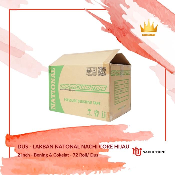 

Diskon Lakban / Plakban Opp National Core Hijau - Per Dus Cod