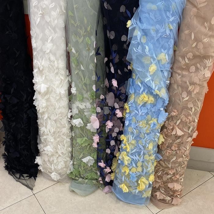 Kain Tulle 3d kembang