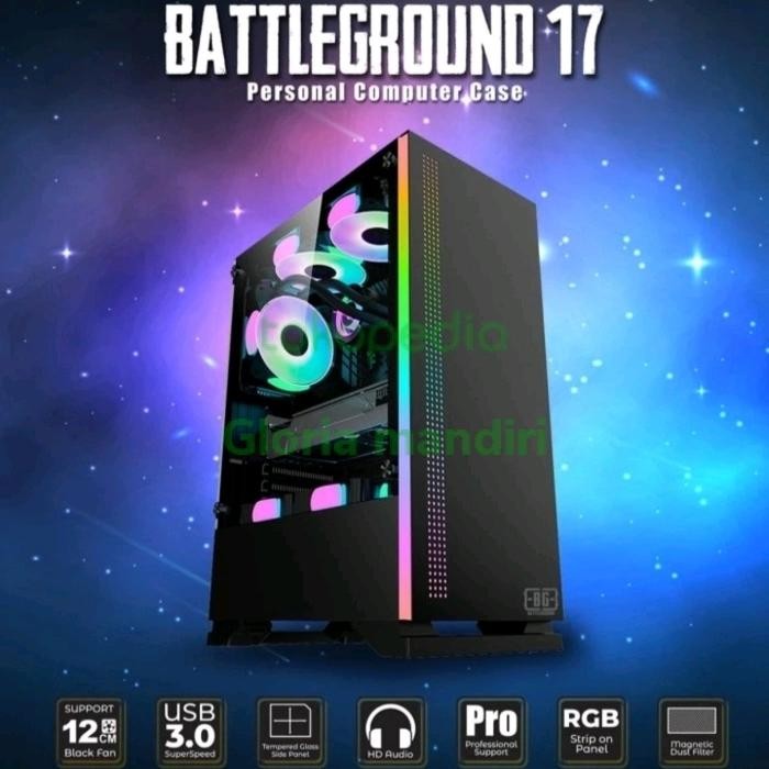 Casing Simbadda BattleGround 17 - ATX,mATX Tempered Glass