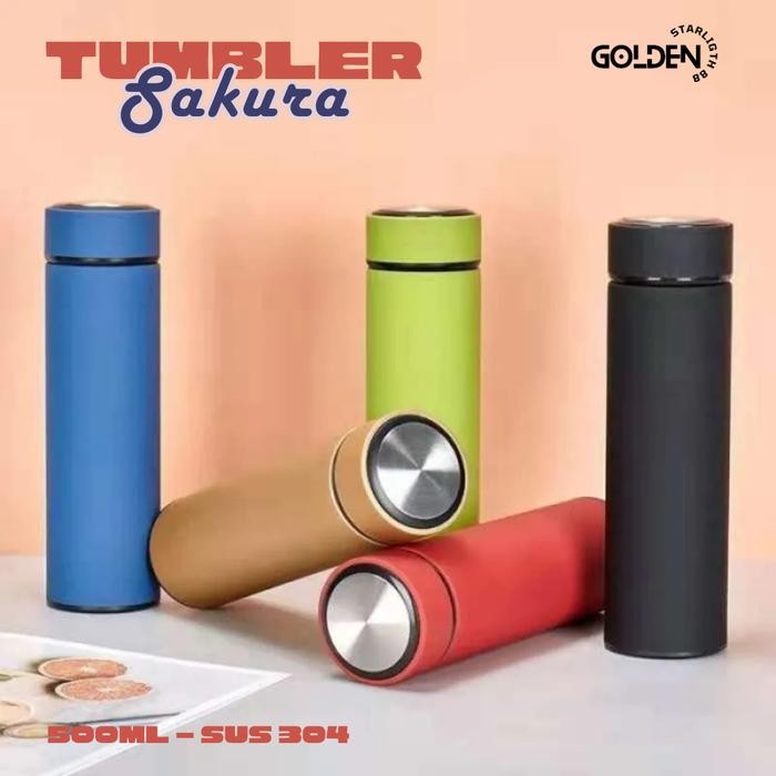 Termos tumbler sakura LIFE polos ml vacuum air panas