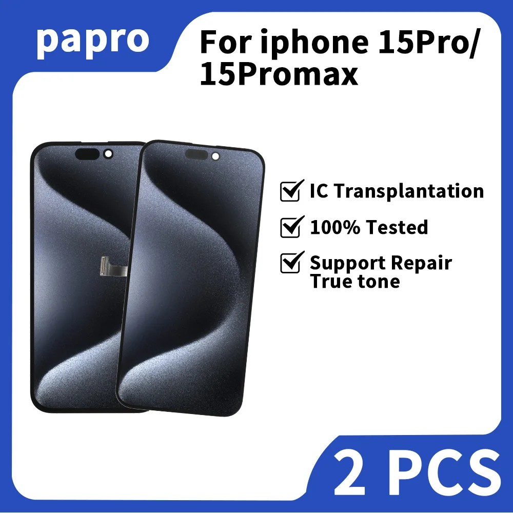 2PCS LCD Display For iPhone 15 Pro max oled Incell With 3D Touch Digitizer Assembly Replacement Scre