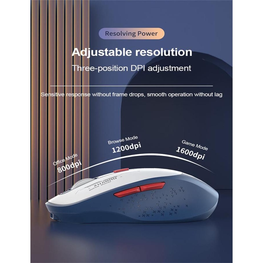 MOUSE GAMING M6 - Mouse Gaming Wireless Bluetooth - Charging Type C