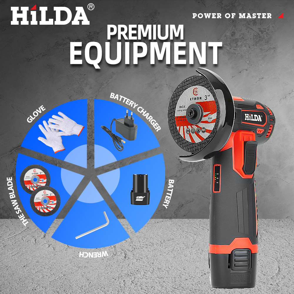HiLDA Mini Angle Grinder Handle Angle Grinder multifunctional wireless cutting machine for polishing