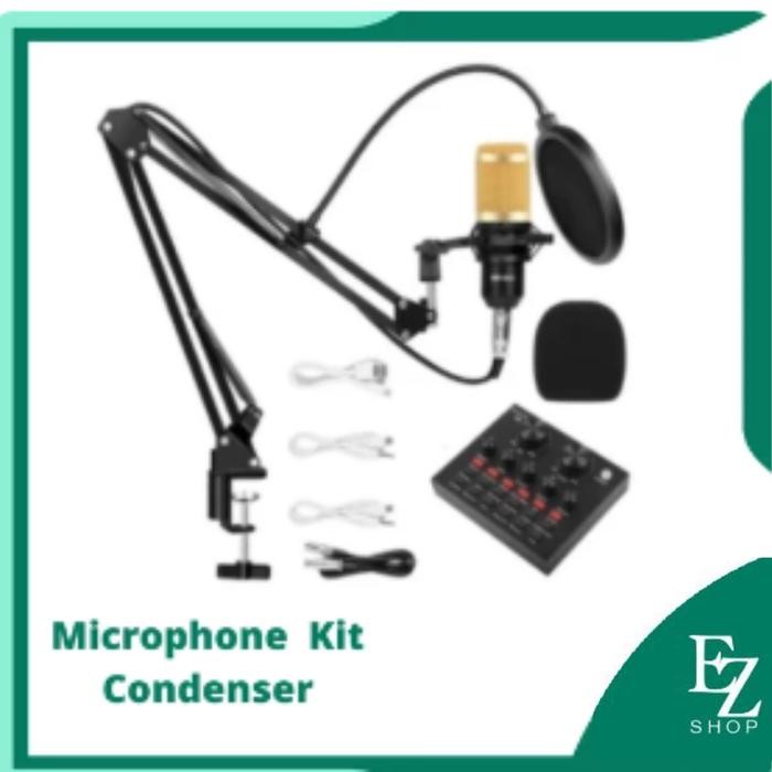 Microphone Studio Kit Profesional Condenser Broadcasting Recording Mic