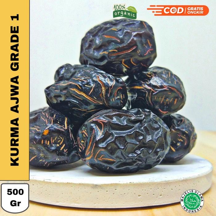 

!!! Kurma Ajwa Toples 500 Gr Besar2 Sortiran / Kurma Nabi Madinah