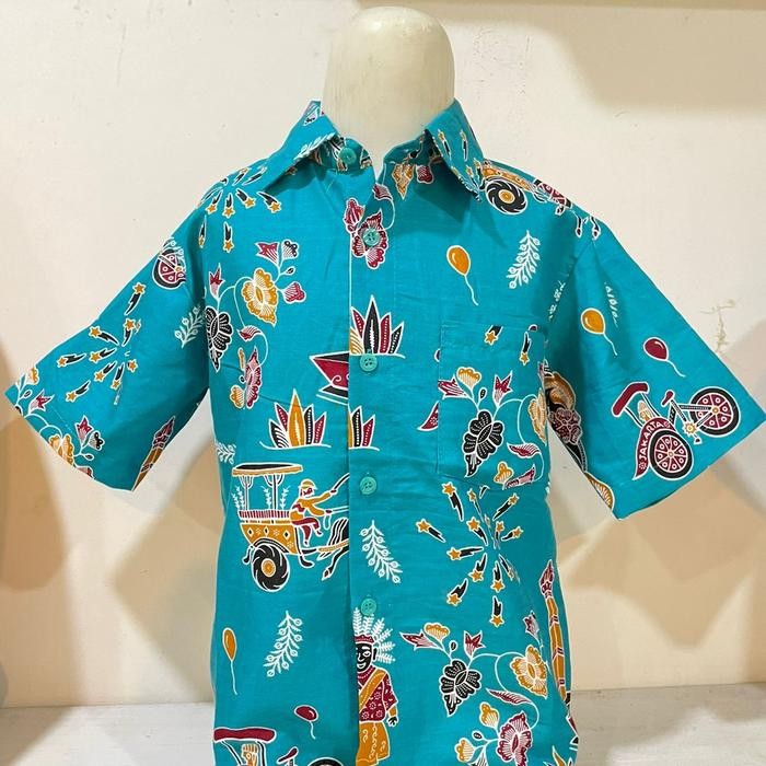 (Expert) BAJU BATIK SERAGAM ANAK MOTIF ONDEL - ONDEL