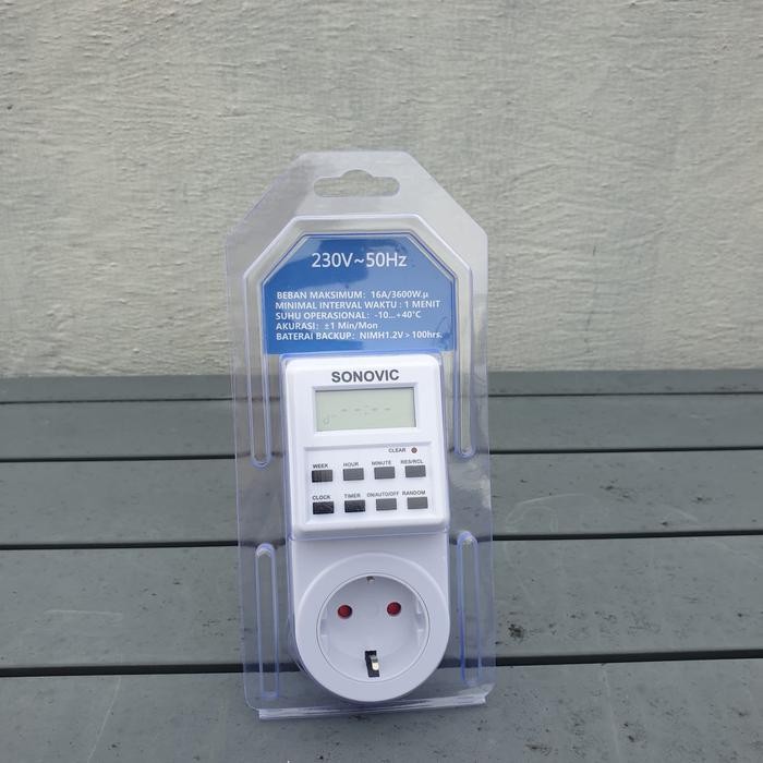 STOP KONTAK TIMER LISTRIK DIGITAL SONOVIC STOPKONTAK OTOMATIS TIMER