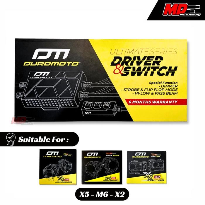 MURAH Duromoto Ultimate Driver Switch Saklar Dimmer Strobe Lampu Foglamp LED