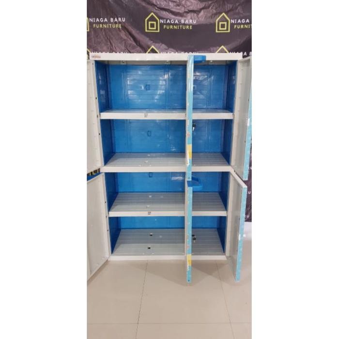 (Khusus Bogor) Lemari Plastik Naiba Jumbo Mega Msc Classic Motif Anak