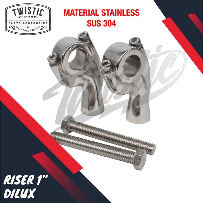 Raiser Riser Stang Dilux Motor Harley 1 inch Chopper Bobber
