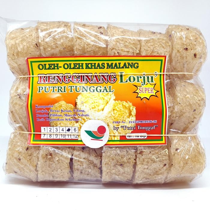

PUTRI TUNGGAL RENGGINANG LORJU SUPER 600gr LORJUK LURJUK MENTAH ASLI