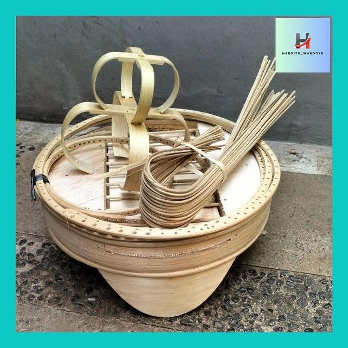 Hard_ Sangkar Cungkok Pleci Bulat(D24) Ambrukan Siap Di Rakit Full Bambu _