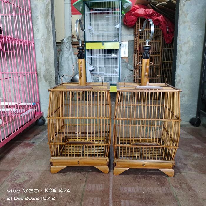 sangkar burung pleci,kolibri,cipau,ciblek,dll model cungkok soloan.