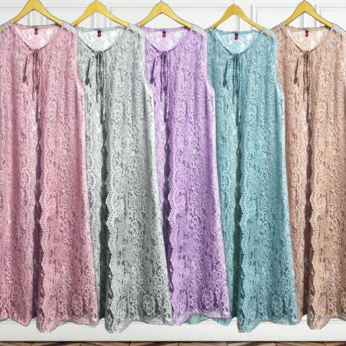 outer jumbo outer brokat cardigan brokat baju oter kondangan long vest