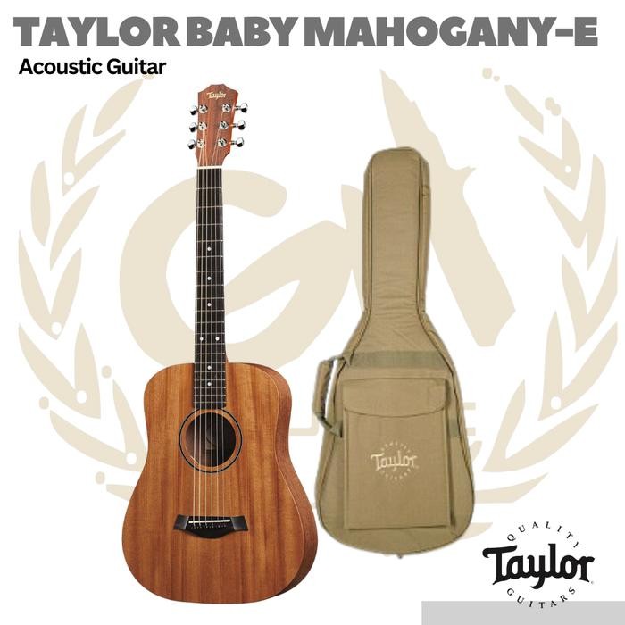 TAYLOR Baby Mahogany-e Acoustic Electric Guitar + Bag Gitar Akustik