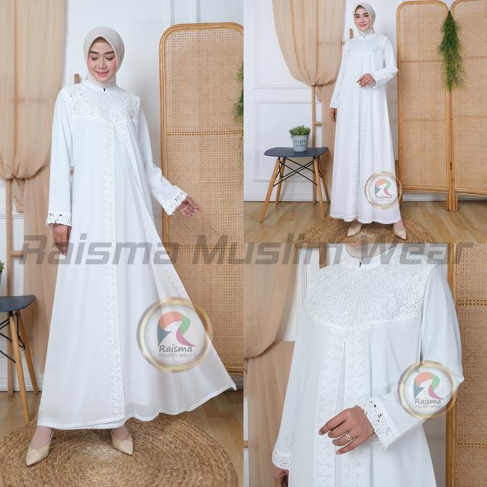 MIXX ABAYA PUTIH BUKA PINTU CERUTI BROKEN WHITE ATW PUTIH TULANG 00130