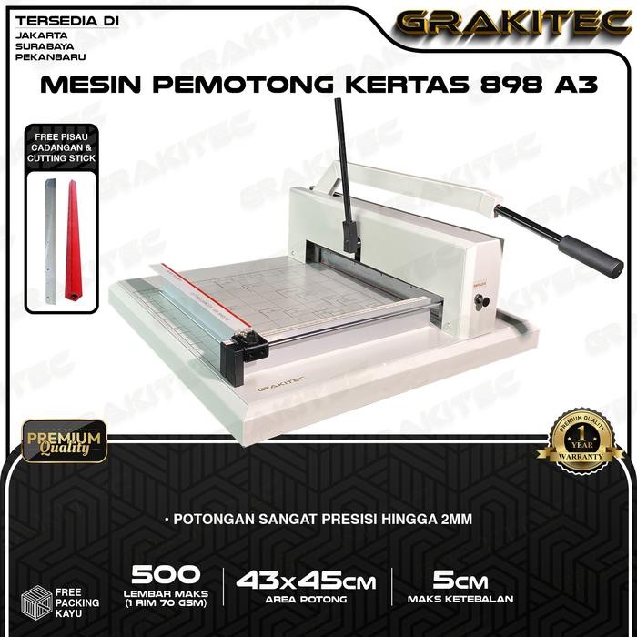 

AT Grakitec Mesin Pemotong Kertas 898 A3 + Kaki Meja