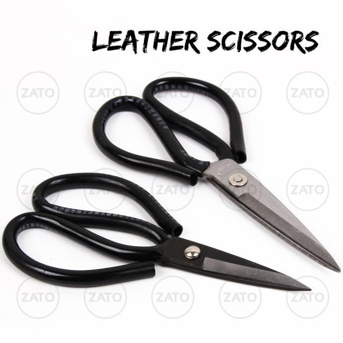 

AT Scissors Stainless Steel Gunting Kulit Leather Tools Handmade