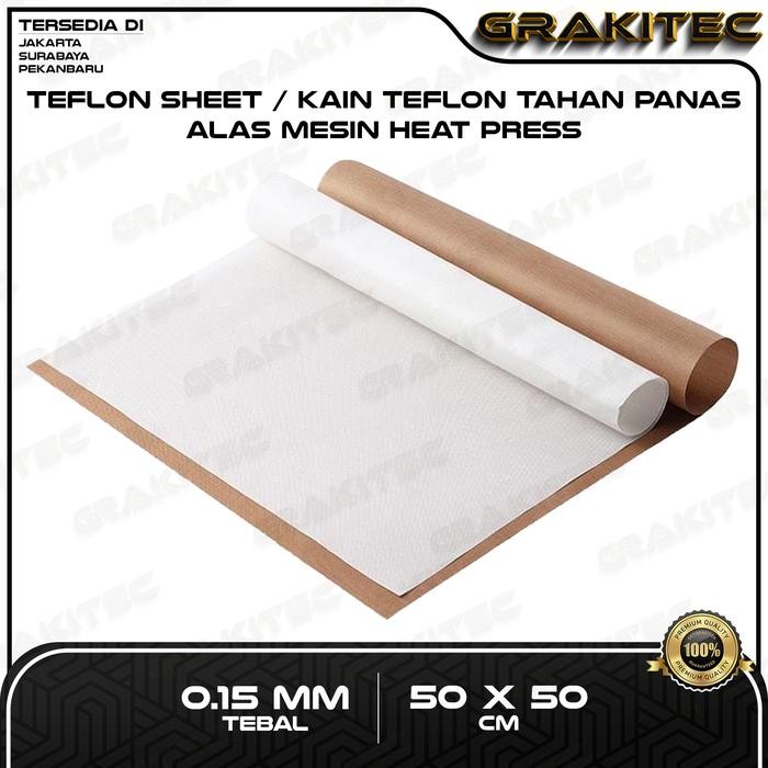 

AT Teflon Sheet / Kain Teflon Tahan Panas Serbaguna / Alas Mesin Press