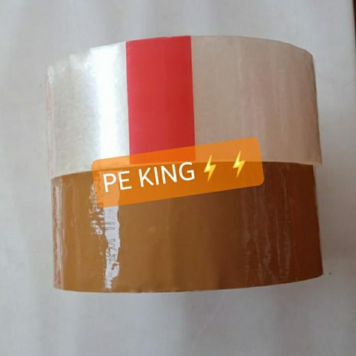 

AT Lakban Bening Coklat 200 300 Yard 2" Jumbo 2 Inch Isolasi Solasi