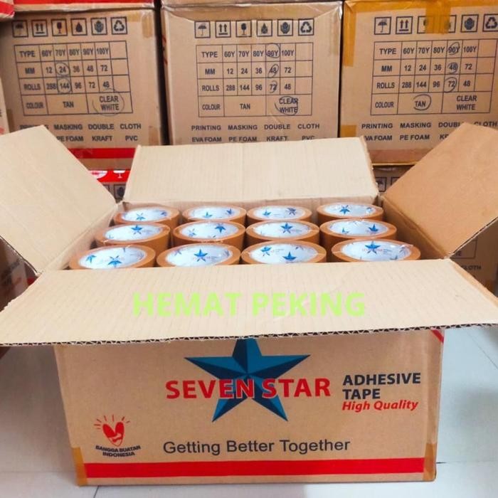 

AT Lakban Grosir Promo Diskon 1 dus Bening Coklat isi 72 roll