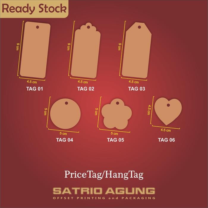 

AT Pricetag/Hangtag/Handtag/Label Harga/Label Baju/Tag Kraft
