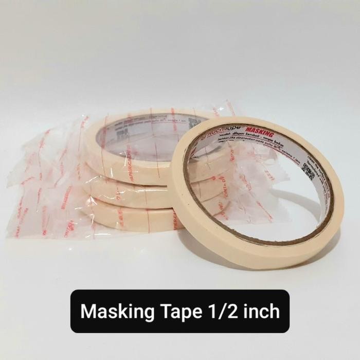 

AT Isolasi Kertas / Masking Tape Nachi 12 mm x 20 yard 1 DUS / 192 ROLL