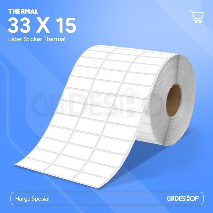 

AT Stiker Label Termal 33 x 15 / 33x15 mm / 33x15mm Codeshop Barcode