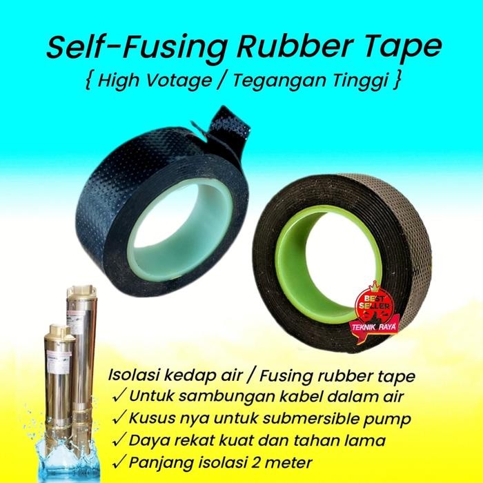 

AT Isolasi listrik rubber tape scocth pompa satelit / solasi karet hitam