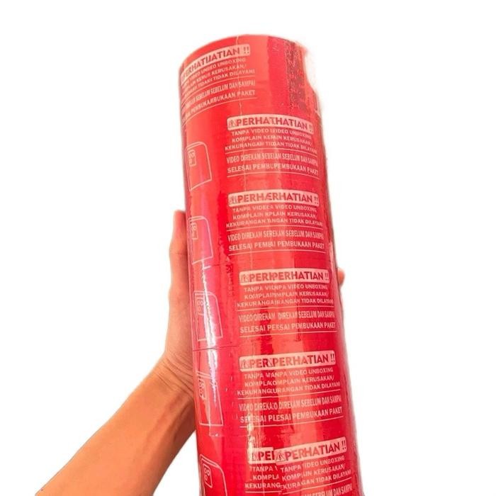 

AT Lakban Fragile Merah Unboxing 48mm 80yard 1 slop isi 6 pcs