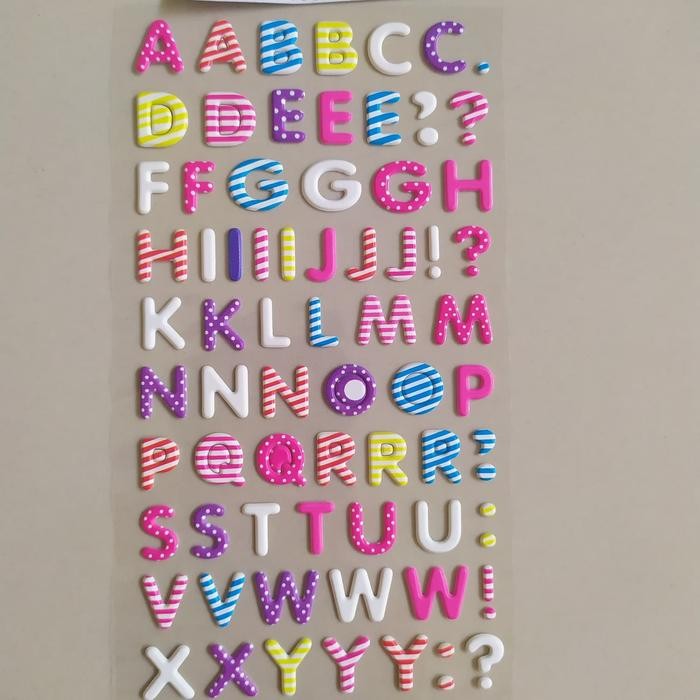 

AT Stiker anak timbul HURUF #6