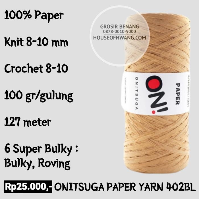 

AT Benang Rajut Onitsuga Paper Yarn 402BL