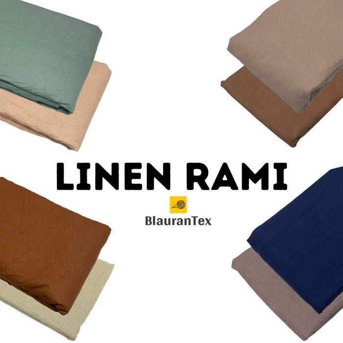 

AT Bahan Kain Linen Rami Premium Polos Lebar Besar 1,5m