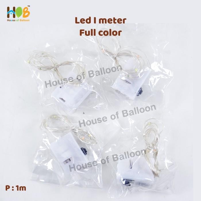 (Expert) Lampu Led Kawat 1 meter Balon Dekorasi Stik Bobo Baterai 10 LED