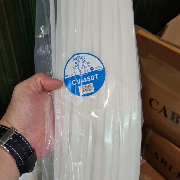 

Kabel Ties, Cabel Tye Nylon Merk Fort 450X7.6Mm
