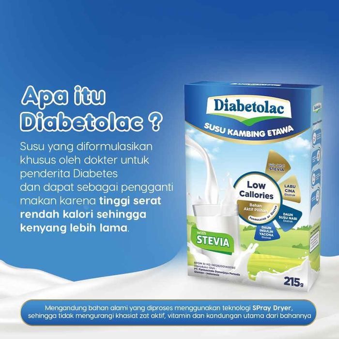 

(Expert) Diabetolac Susu Kambing untuk Penderita Diabetes Manis Alami Stevia Rendah Kalori Susu