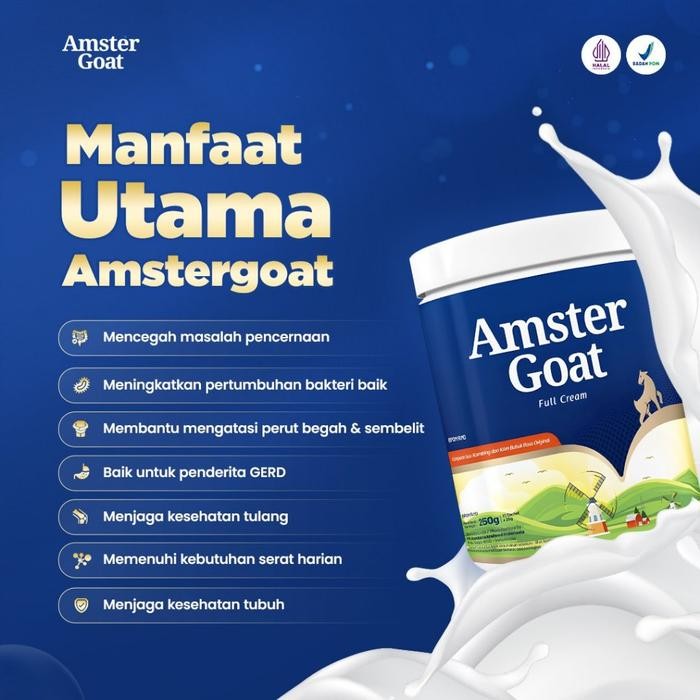 

(Expert) AMSTER GOAT - Susu Kambing Amstergoat Bantu Meringankan Masalah Lambung 250gr