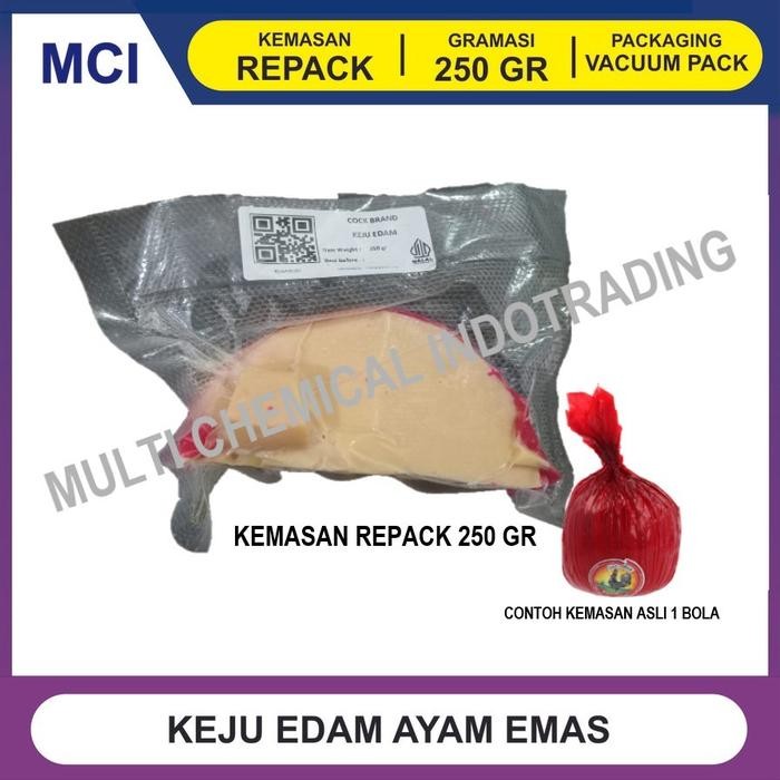 

(Expert) (VAKUM PACK) KEJU EDAM AYAM EMAS REPACK 250 GR / KEJU APEL / KEJU BOLA