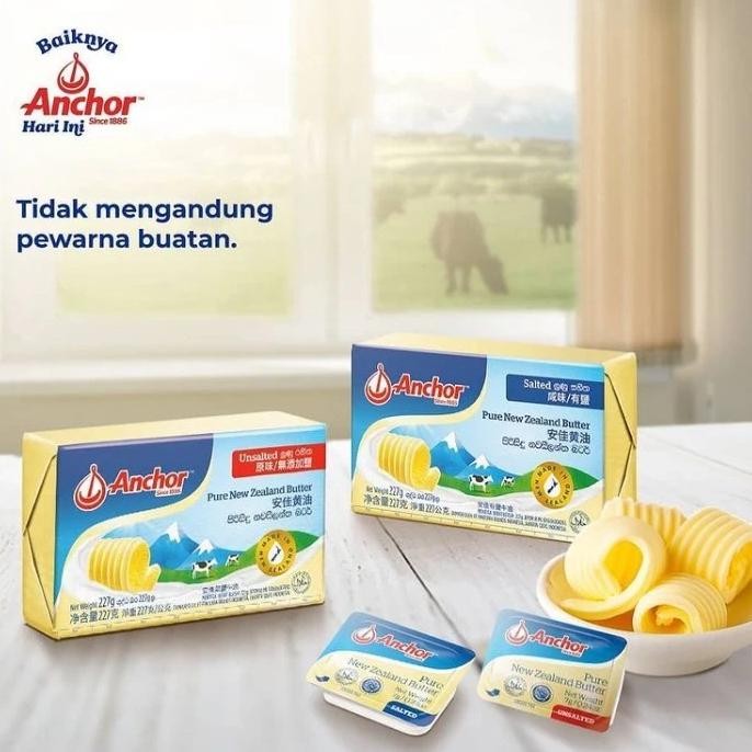 

(Expert) Anchor Butter/Mentega Salted 227 gram - Unslated 200 gram