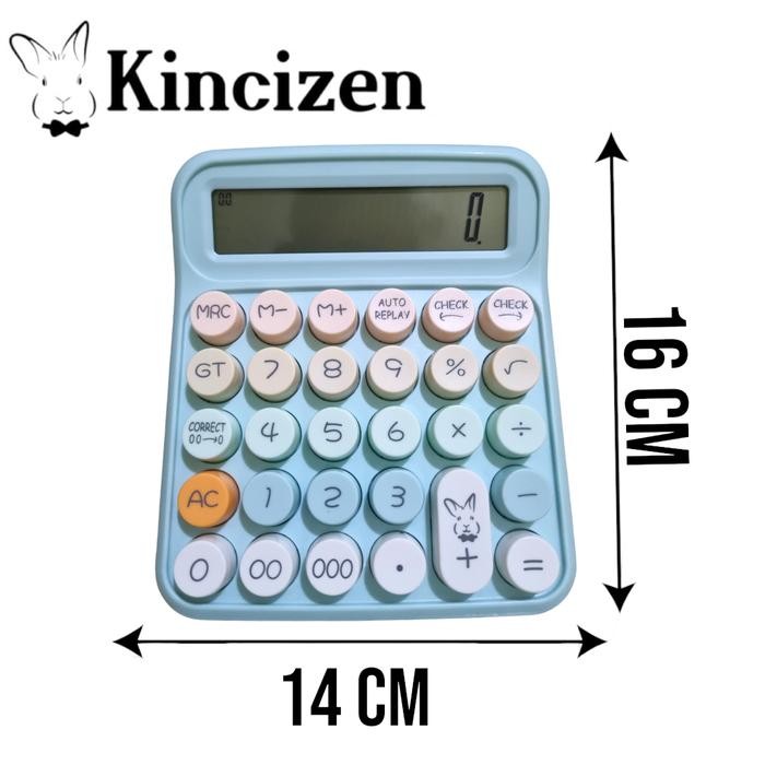 

Kalkulator KC 2034 Layar Besar 14 digit Tombol Bulat Besar Display KINCIZEN Check & Correct