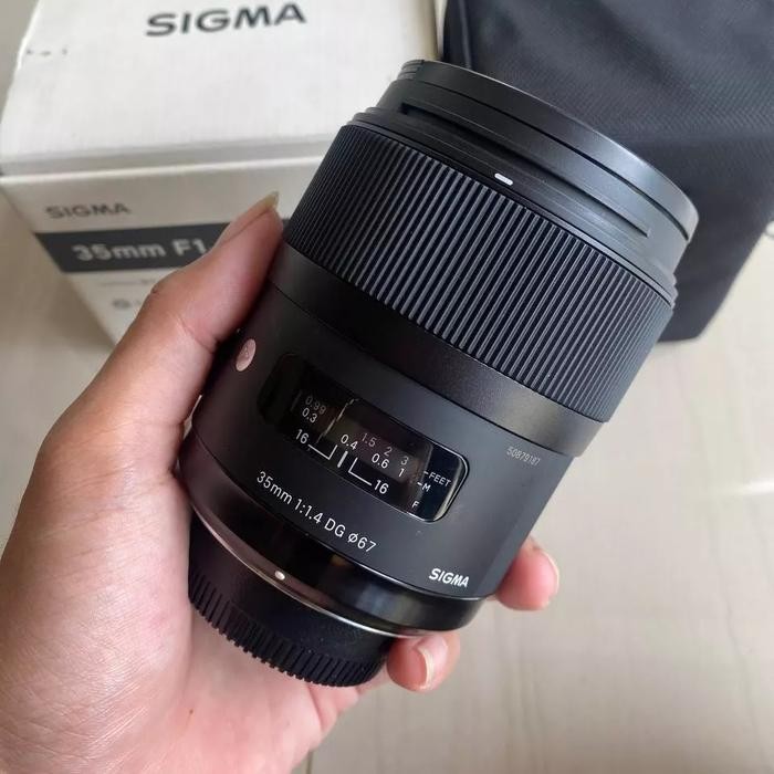 Lensa sigma 35 mm f1.4 dg art for nikon fullframe like new