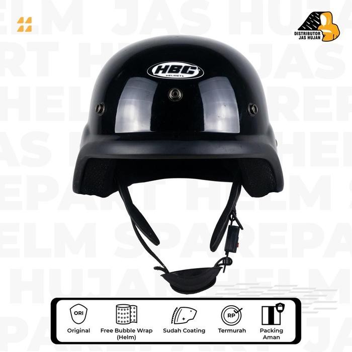 Helm Hbc Army Solid Black Glossy/ Helm Chip Sni