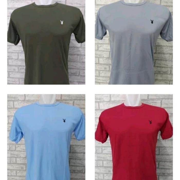 KAOS POLOS BAJU DALAM PRIA OBLONG T-SHIRT BODYFIT PLAYBOY