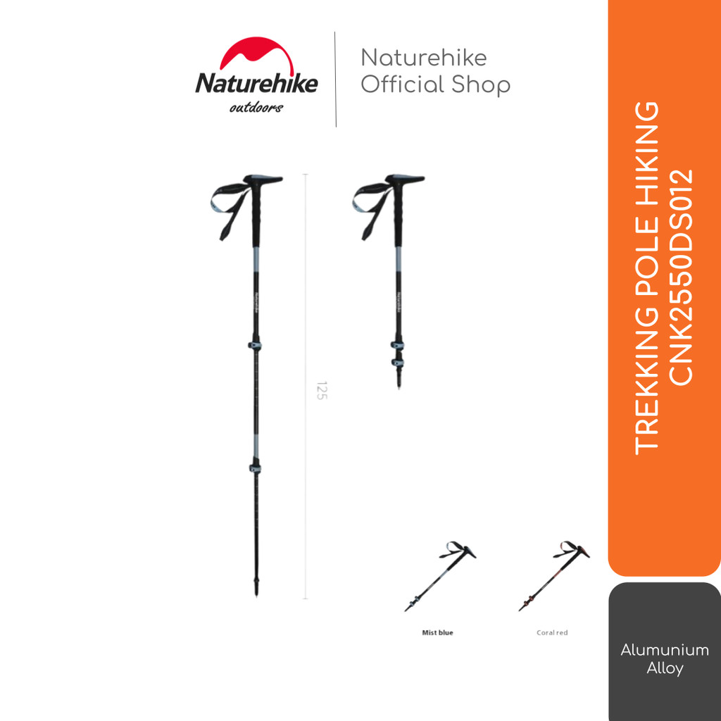 TREKKING POLE HIKING ULTRALIGHT ALUMINIUM NATUREHIKE CNK2550DS012